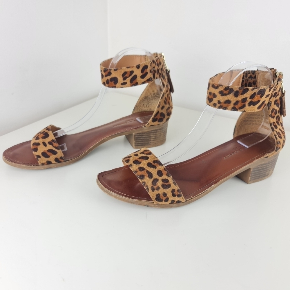 Rock & Candy Women's Sandals Shoes Ankle Strap Size 10 Leopard Color